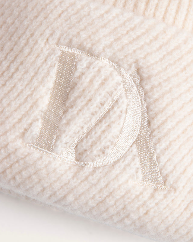 Gorro Beanie de Punto - Blanco