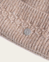 Gorro de Punto con Pompón - Beige