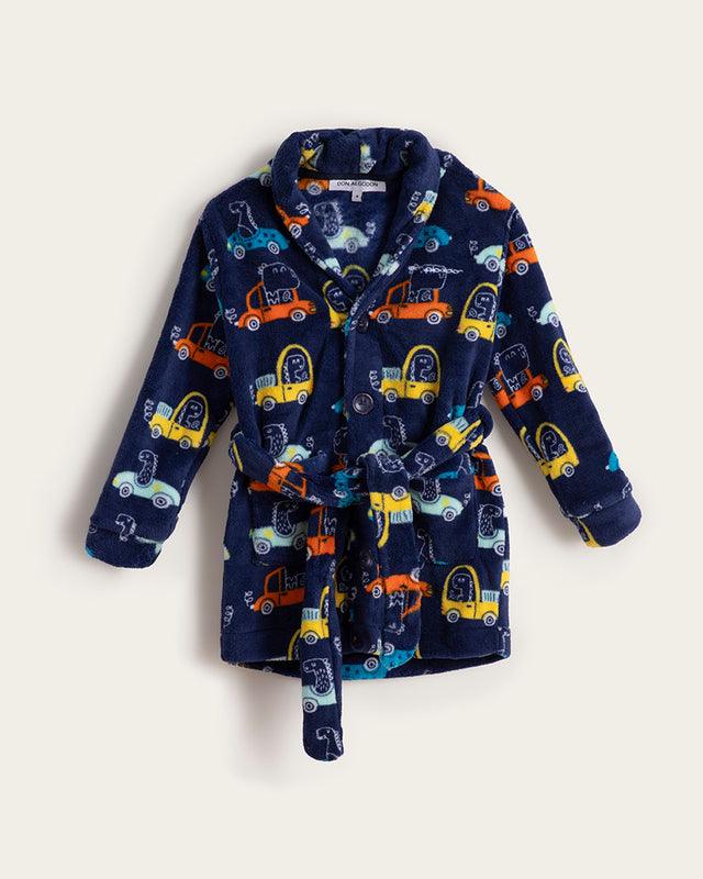 Bata de niño Dinosaurios - Azul Marino