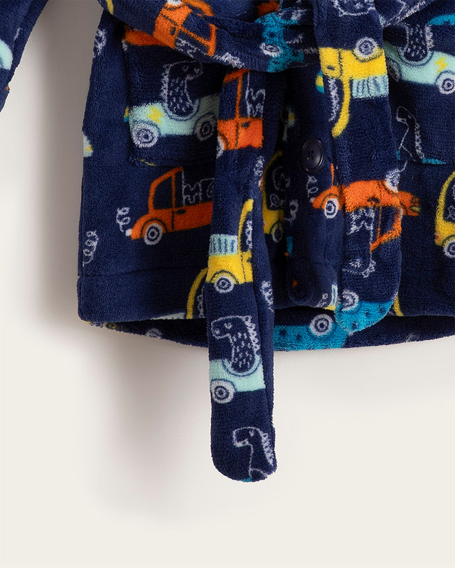 Bata de niño Dinosaurios - Azul Marino