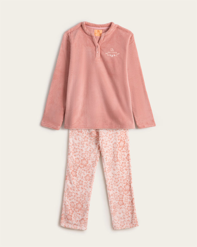 Pijama de Mujer Coralina Flores - Rosa