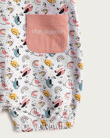Bird Baby Romper - Cotton - Pink