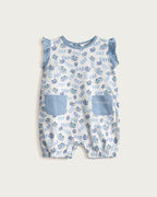 Baby Romper Cat - Cotton - Blue