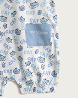 Baby Romper Cat - Cotton - Blue