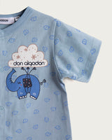 Pelele Bebé Elefante - Algodón - Azul