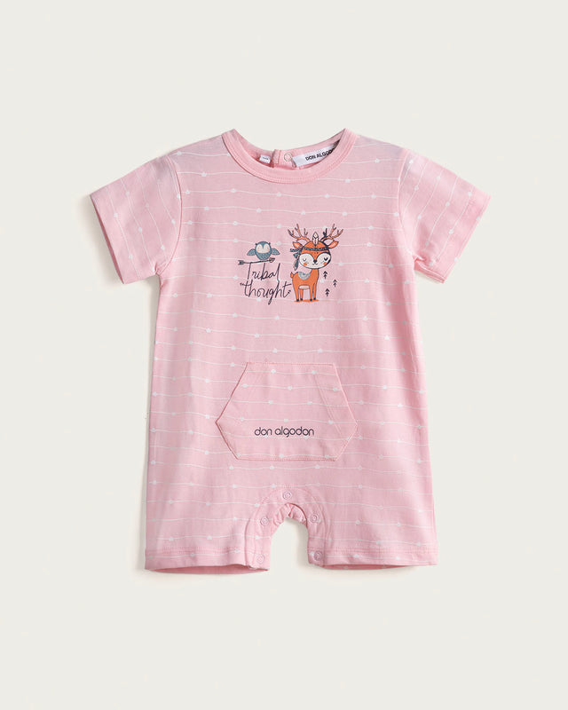 Pelele Bebé Tribal - Algodón - Rosa