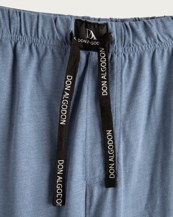 Pijama Largo Hombre Lagoon - Algodón - Azul Marino