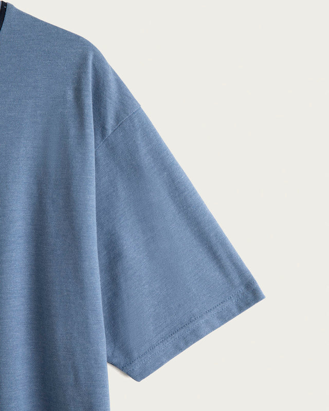 Pijama Corto Hombre Serene - Algodón - Azul