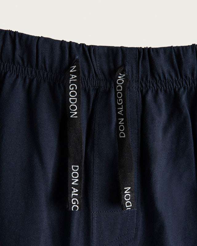 Pijama Corto Hombre Serene - Algodón - Azul