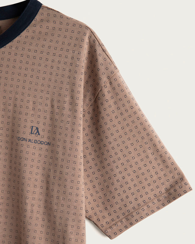 Pijama Corto Hombre Sunset - Algodón - Marrón