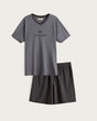 Pijama Corto Hombre Moss - Algodón - Gris