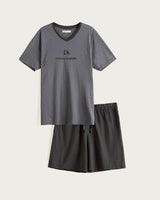 Pijama Corto Hombre Moss - Algodón - Gris