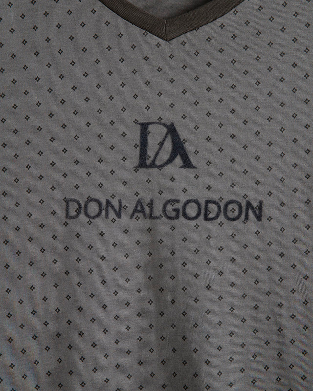 Pijama Corto Hombre Moss - Algodón - Gris