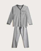 Pijama Largo Hombre Island - Algodón - Gris
