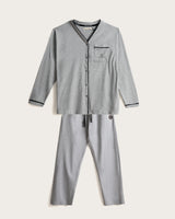 Pijama Largo Hombre Island - Algodón - Gris