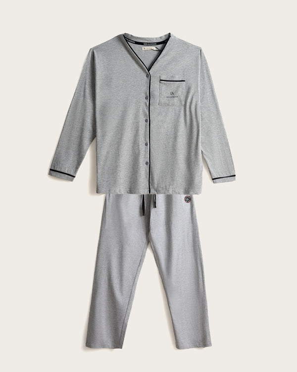 Pijama Largo Hombre Island - Algodón - Gris