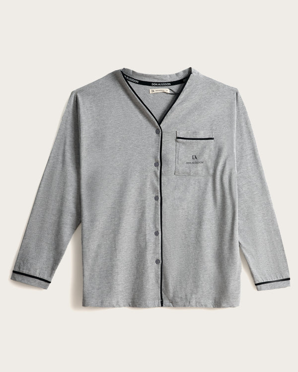 Pijama Largo Hombre Island - Algodón - Gris