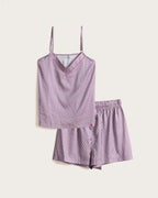 Pijama Tirantes Mujer Geométrico - Malva