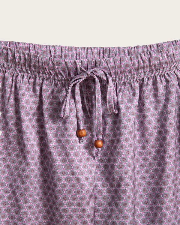 Pijama Tirantes Mujer Geométrico - Malva