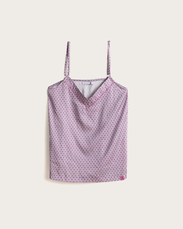 Pijama Tirantes Mujer Geométrico - Malva