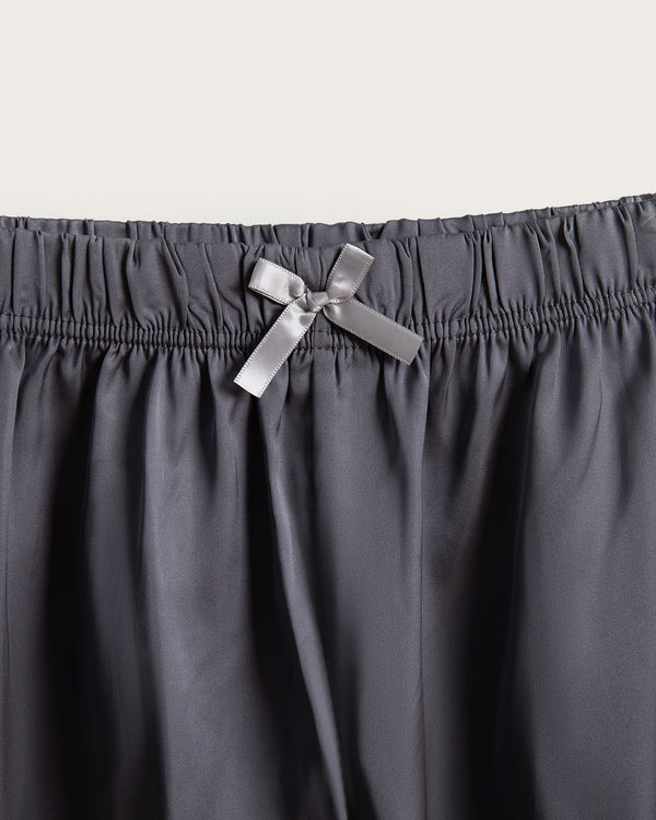 Pijama Corto Mujer Tirantes - Satén - Morado