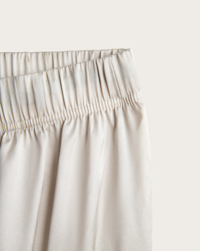 Pijama Largo Mujer Satinado - Beige