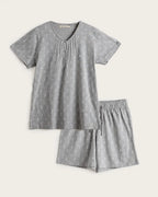 Women's Short Pajamas Rain - Cotton - Gray