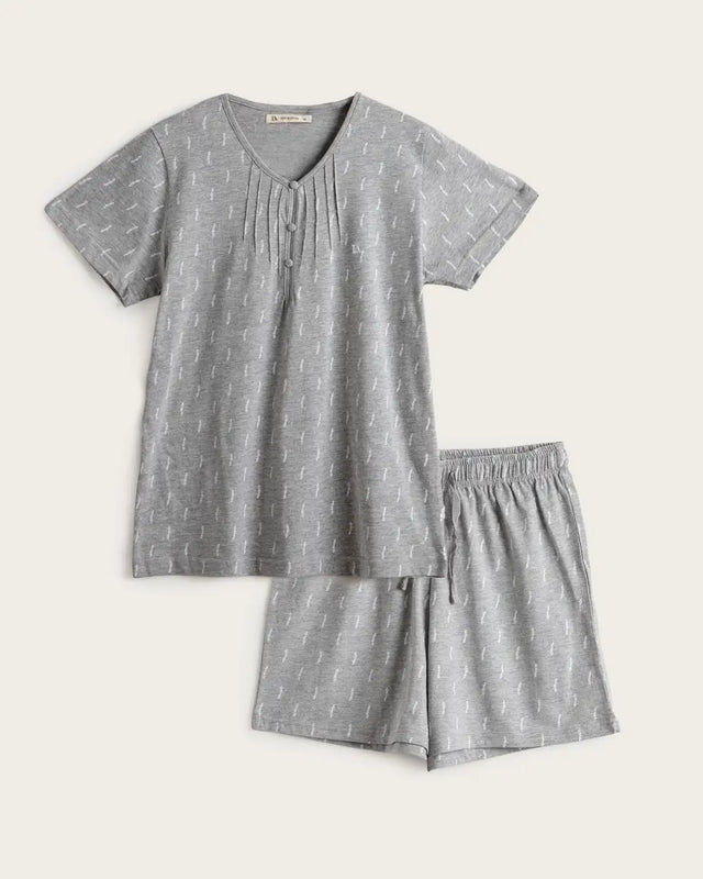 Women's Short Pajamas Rain - Cotton - Gray