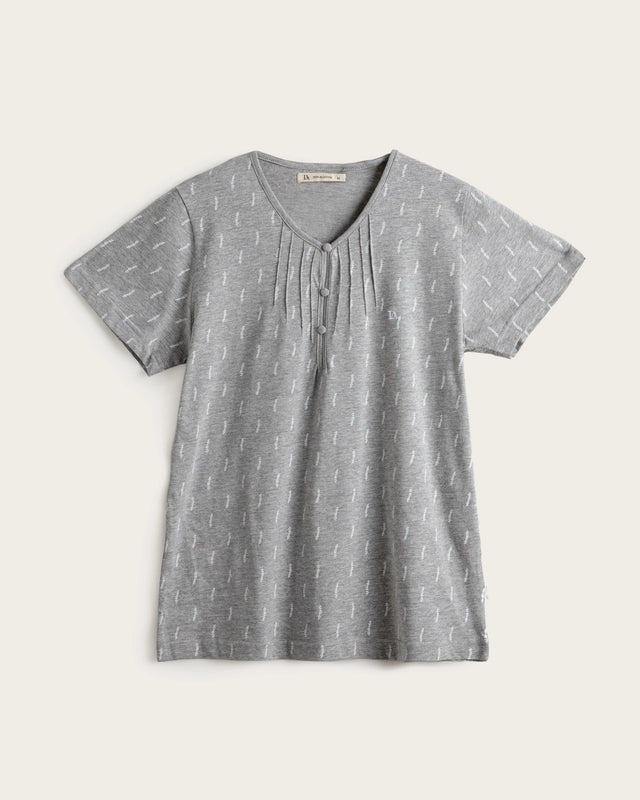 Women's Short Pajamas Rain - Cotton - Gray
