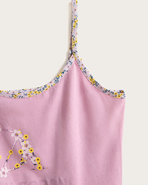 Pijama Tirantes Mujer Flores - Algodón - Rosa