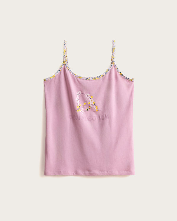 Pijama Tirantes Mujer Flores - Algodón - Rosa