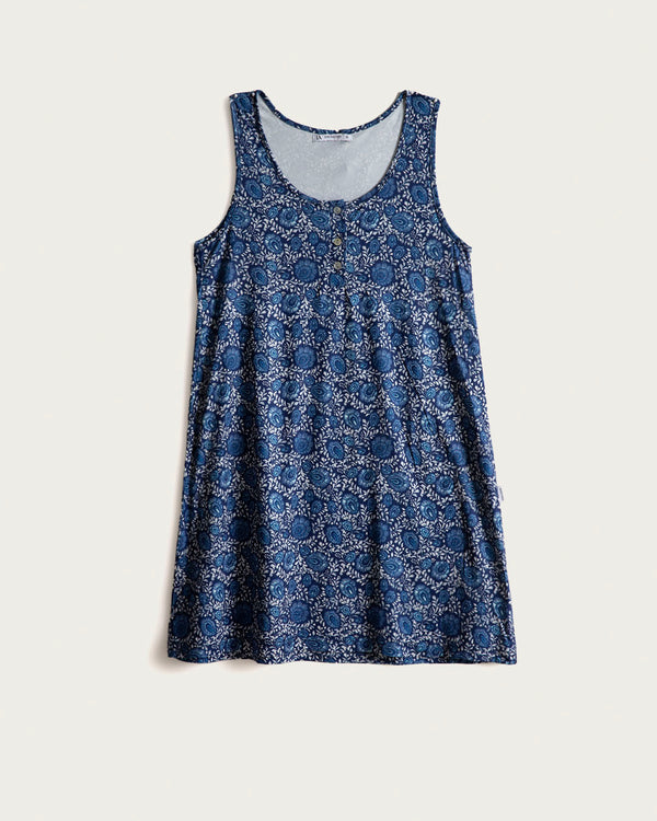 Camisón Tirantes Mujer Pétalos - Azul
