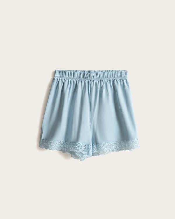 Pijama Tirantes Mujer Puntilla - Azul Bebé