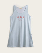 Women's Star Print Nightgown - Cotton - Gray