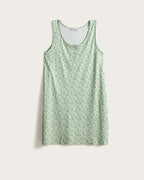 Camisón Tirantes Mujer Rosas - Verde