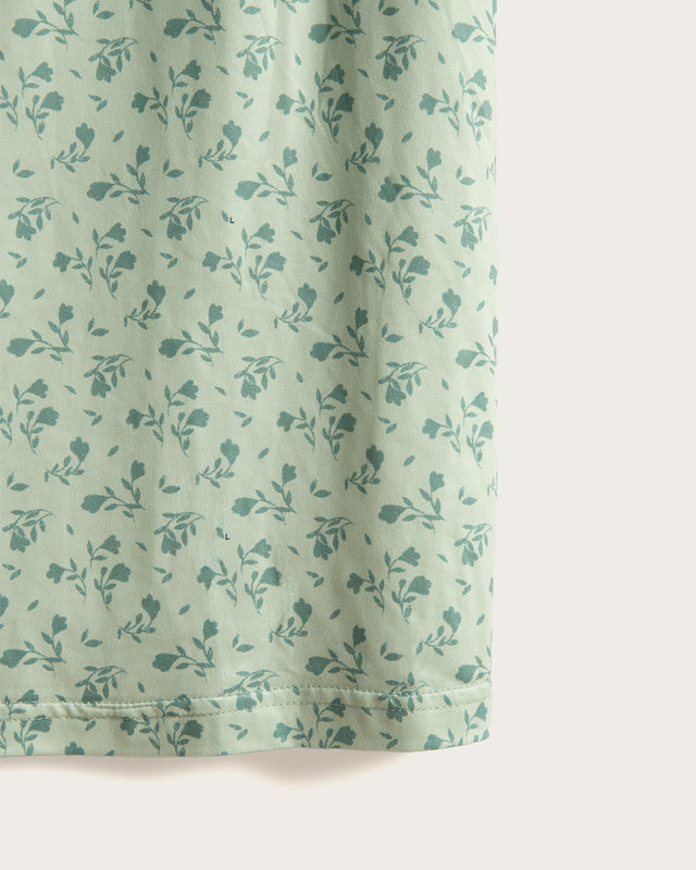 Camisón Tirantes Mujer Rosas - Verde