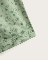 Bata Larga Mujer Rosas - Verde