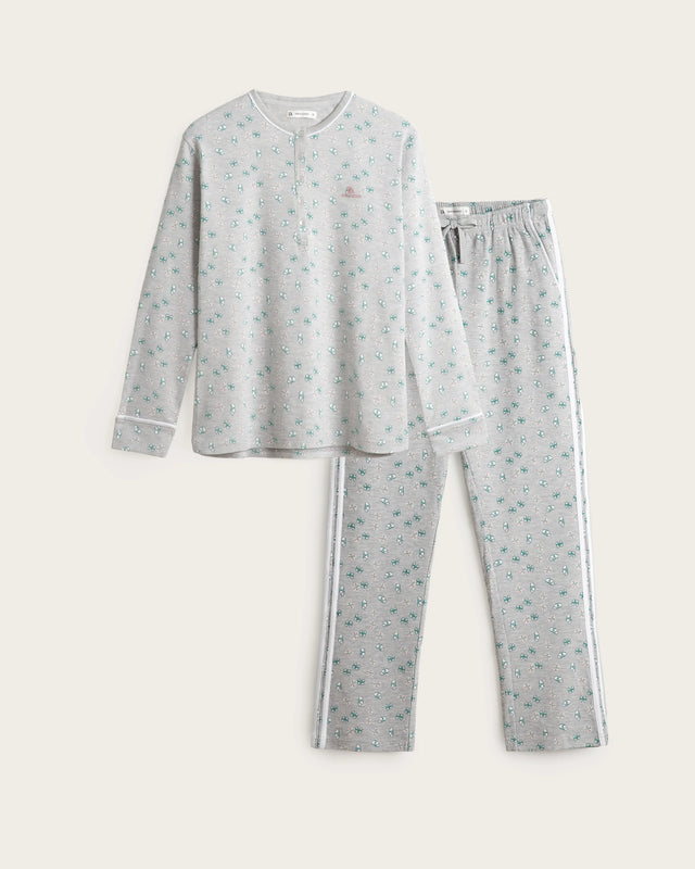 Pijama Largo Mujer Butterfly - Gris