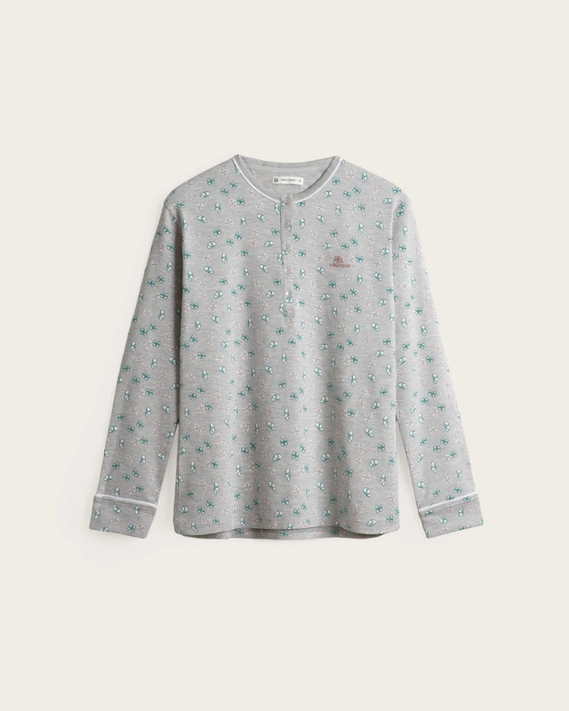 Pijama Largo Mujer Butterfly - Gris