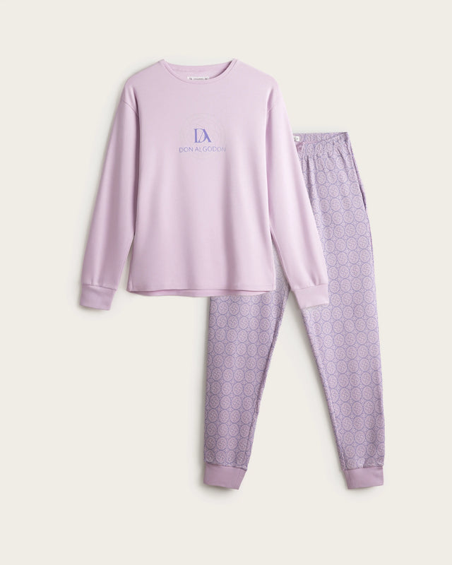 Pijama Largo Mujer Mandala - Malva