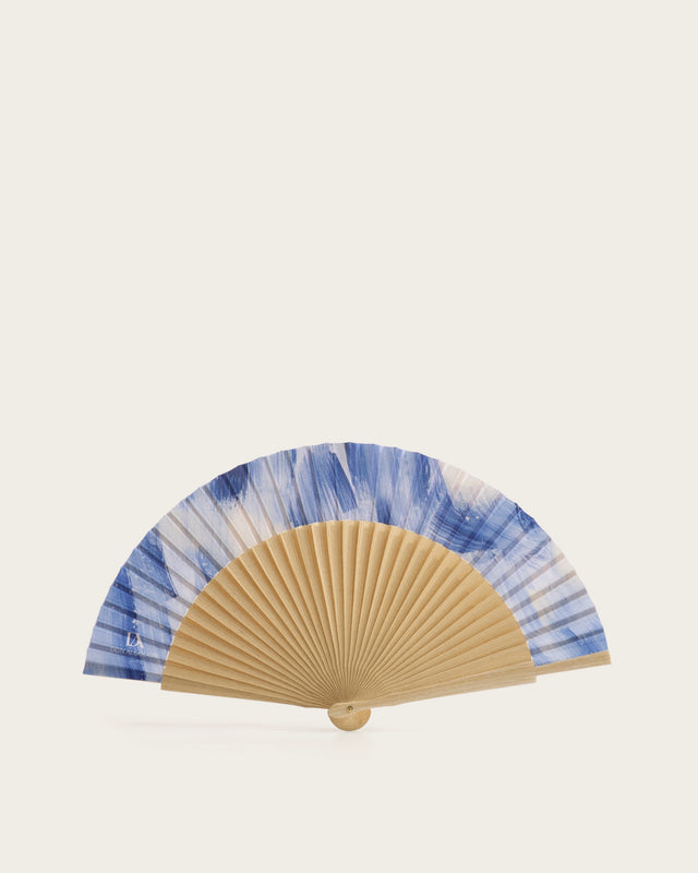 Abanico Ribete Ancho - Azul