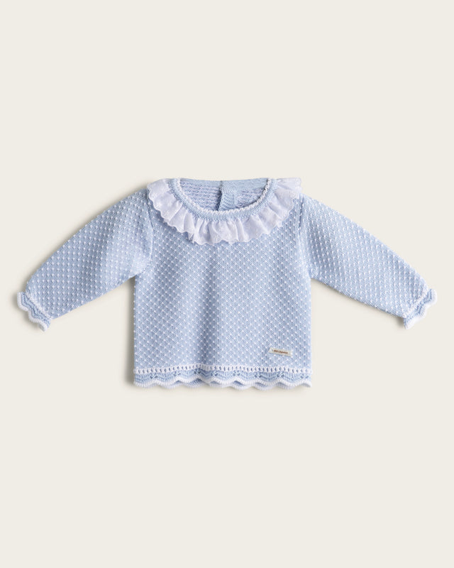 Conjunto Punto Topitos - Cielo/Blanco