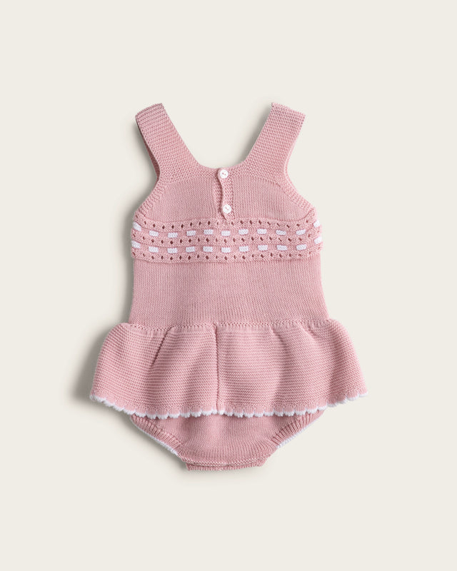 Body Punto Falda - Maquillaje/Blanco