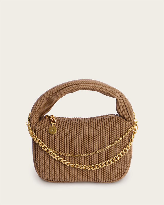 Bolso de Mano  Plisado Velina - Marrón