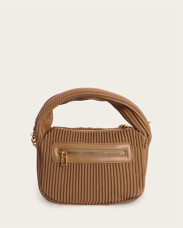 Bolso de Mano  Plisado Velina - Marrón