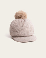 Gorra de Invierno con Pompón - Beige