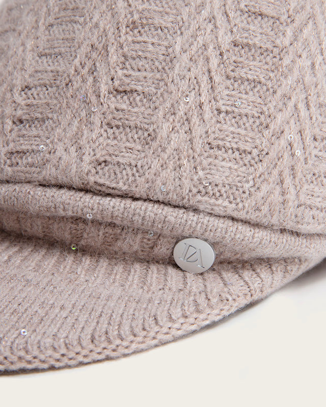 Gorra de Invierno con Pompón - Beige