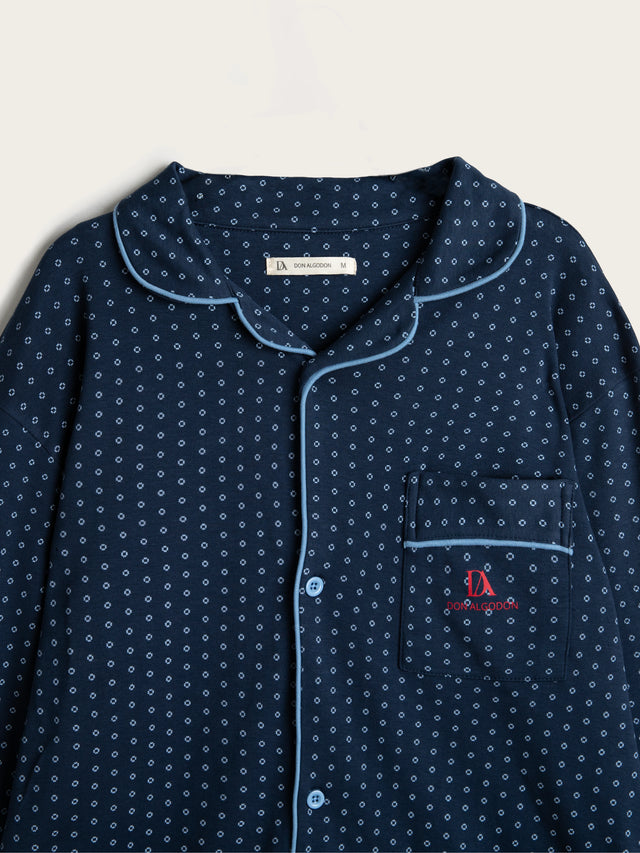 Pijama Largo Hombre Gentle - Azul Marino
