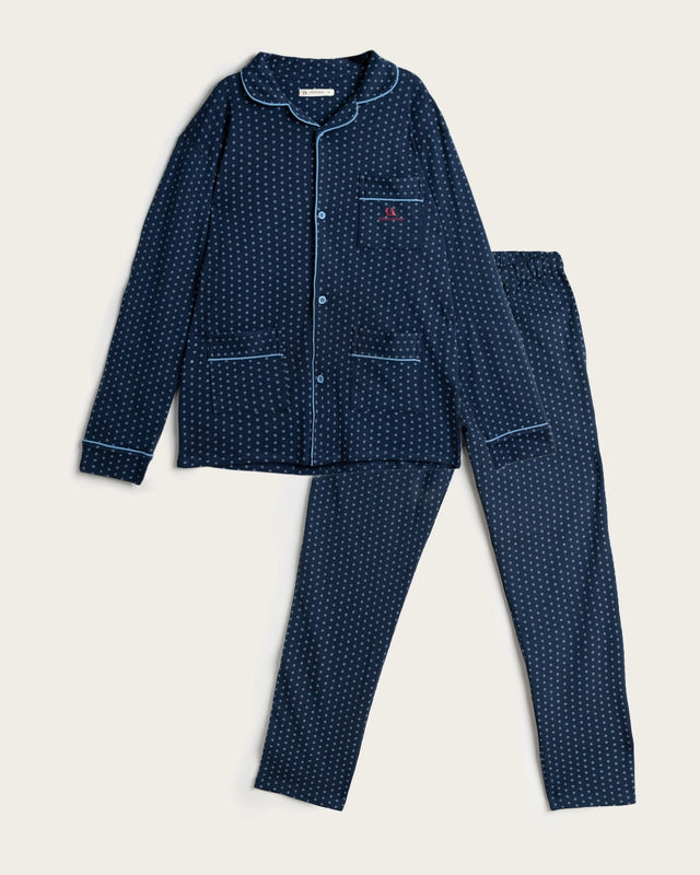 Pijama Largo Hombre Gentle - Azul Marino