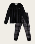 Pijama Largo Hombre Blanket - Negro